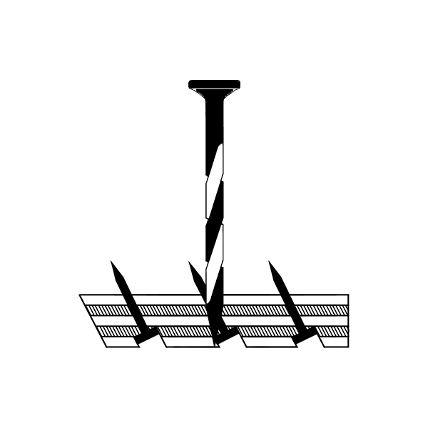 1¼” Wide · Elasticel 1¼” x 12 Ga Spiral Nail
